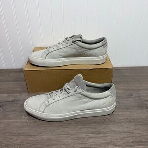 Common Projects Light Gray Leather Sneakers